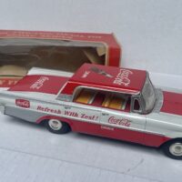 Taiyo 1961 Ford Coca Cola Tin Friction Car