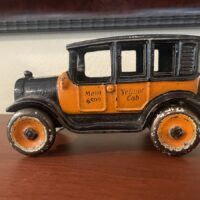 Arcade Small Cast Iron Yellow Cab